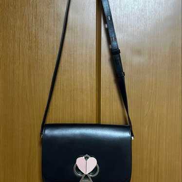 Kate Spade Shoulder Bag Heart Lock Black