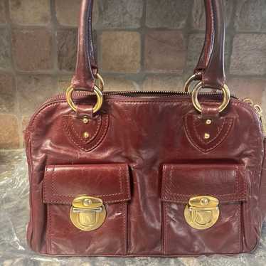 Marc Jacob burgundy, Leather Sophia Purse Satchel… - image 1