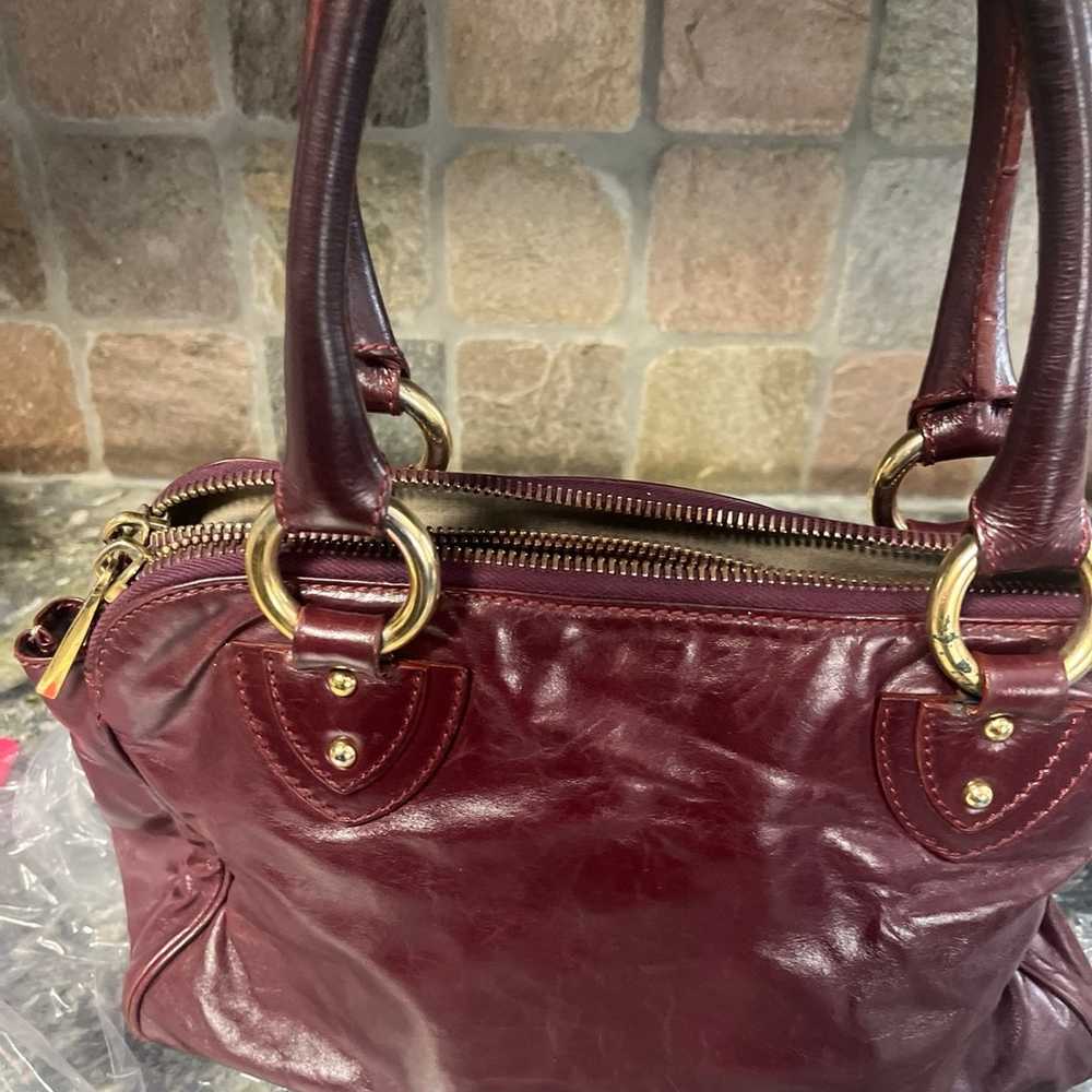 Marc Jacob burgundy, Leather Sophia Purse Satchel… - image 4