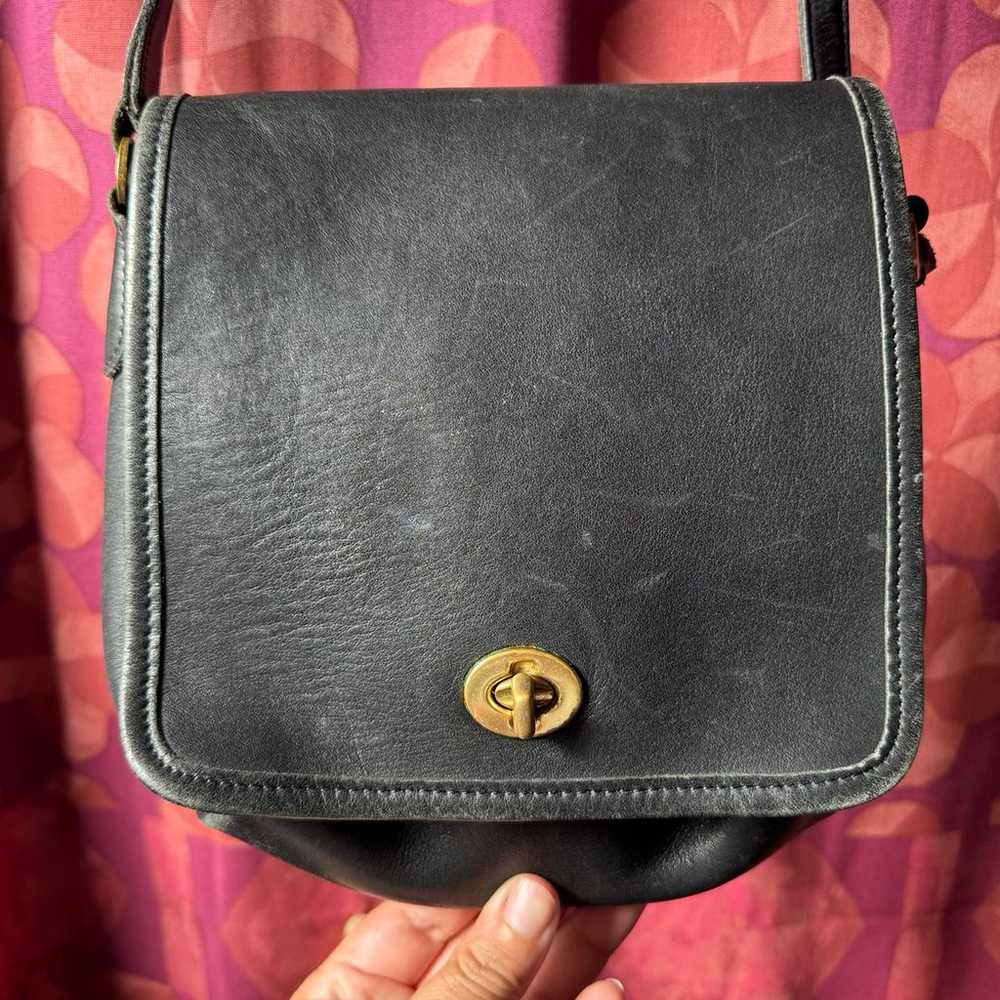 Vintage Coach Crossbody // Black - image 3