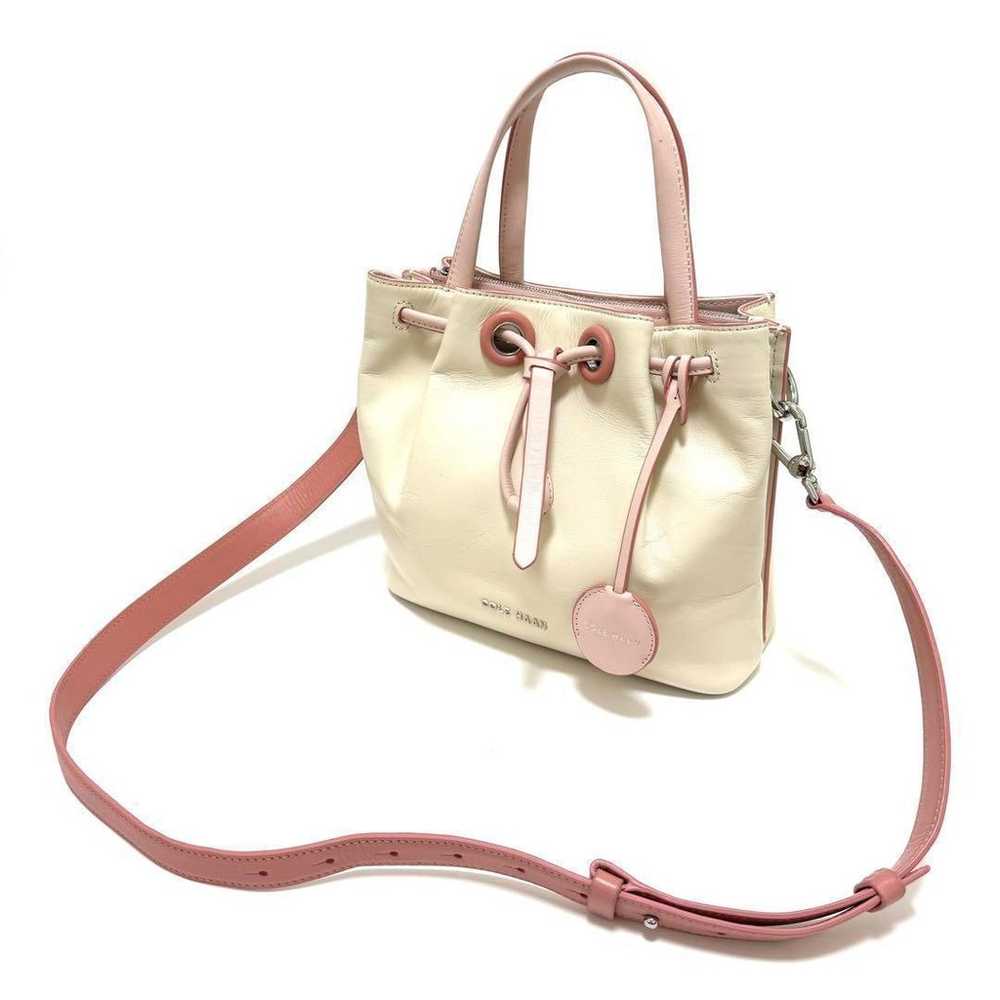 Cole Haan 2-way Handbag Shoulder Bag White Pink D… - image 2