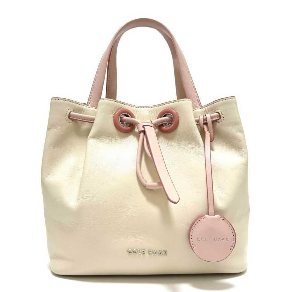 Cole Haan 2-way Handbag Shoulder Bag White Pink D… - image 3