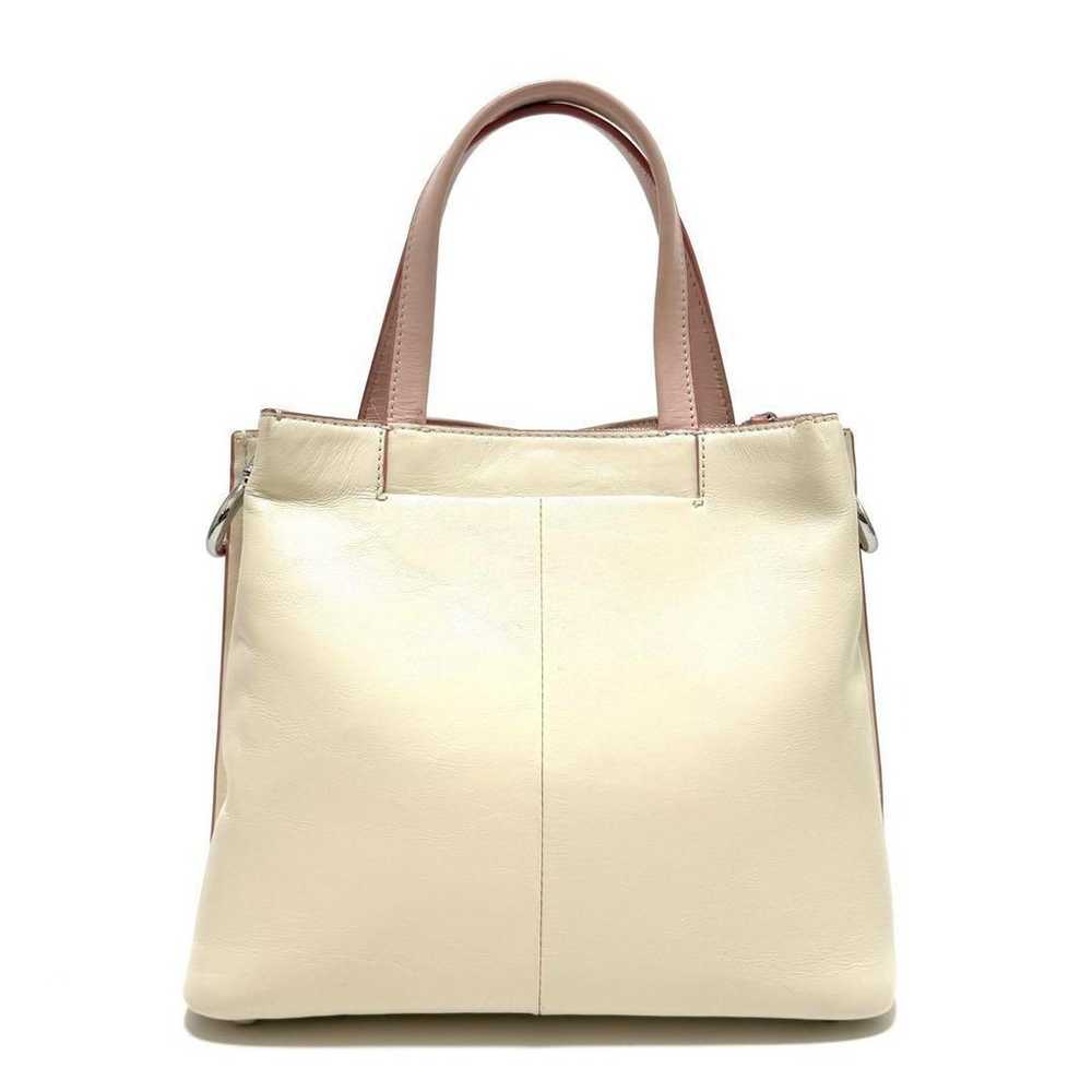 Cole Haan 2-way Handbag Shoulder Bag White Pink D… - image 4