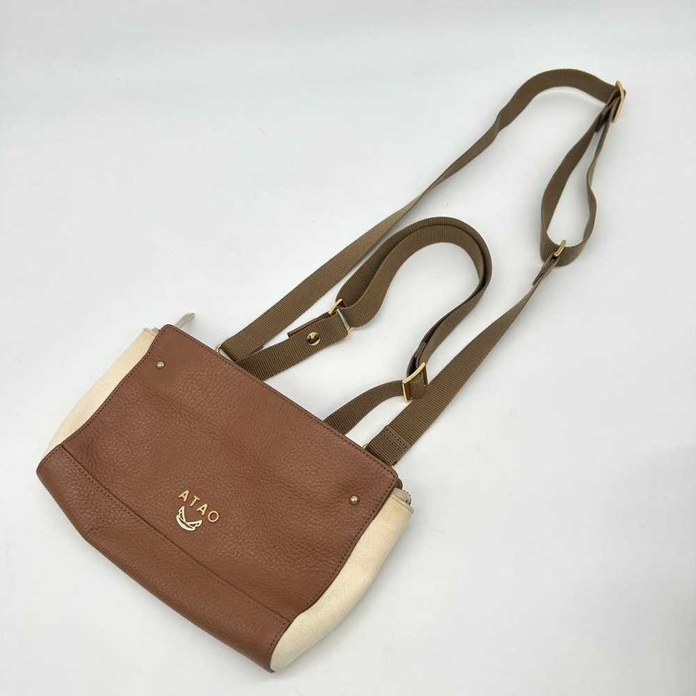 Atao Sandree Shoulder Bag Handbag 2-way Leather C… - image 11