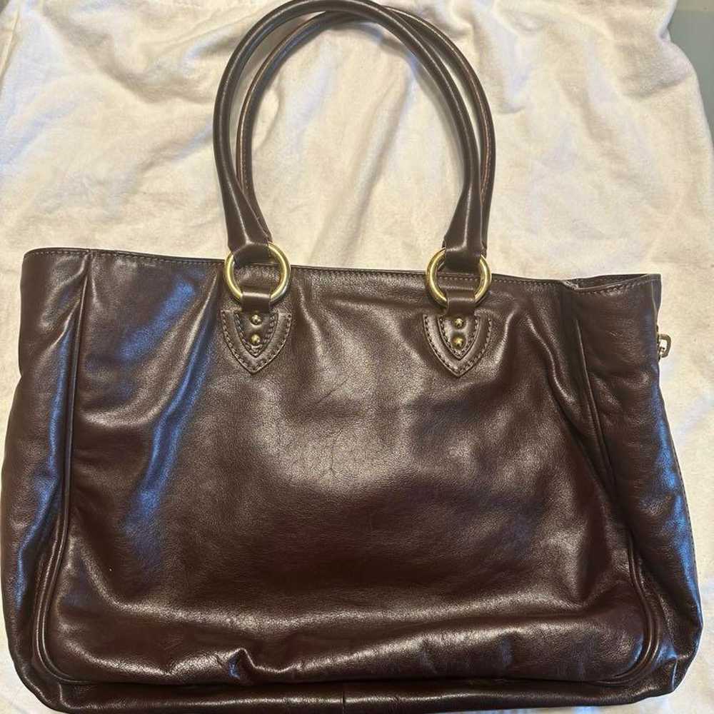 Dark brown leather bag - image 2