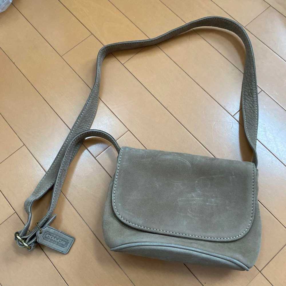 Old Coach COACH Shoulder Bag Gray Leather - image 1