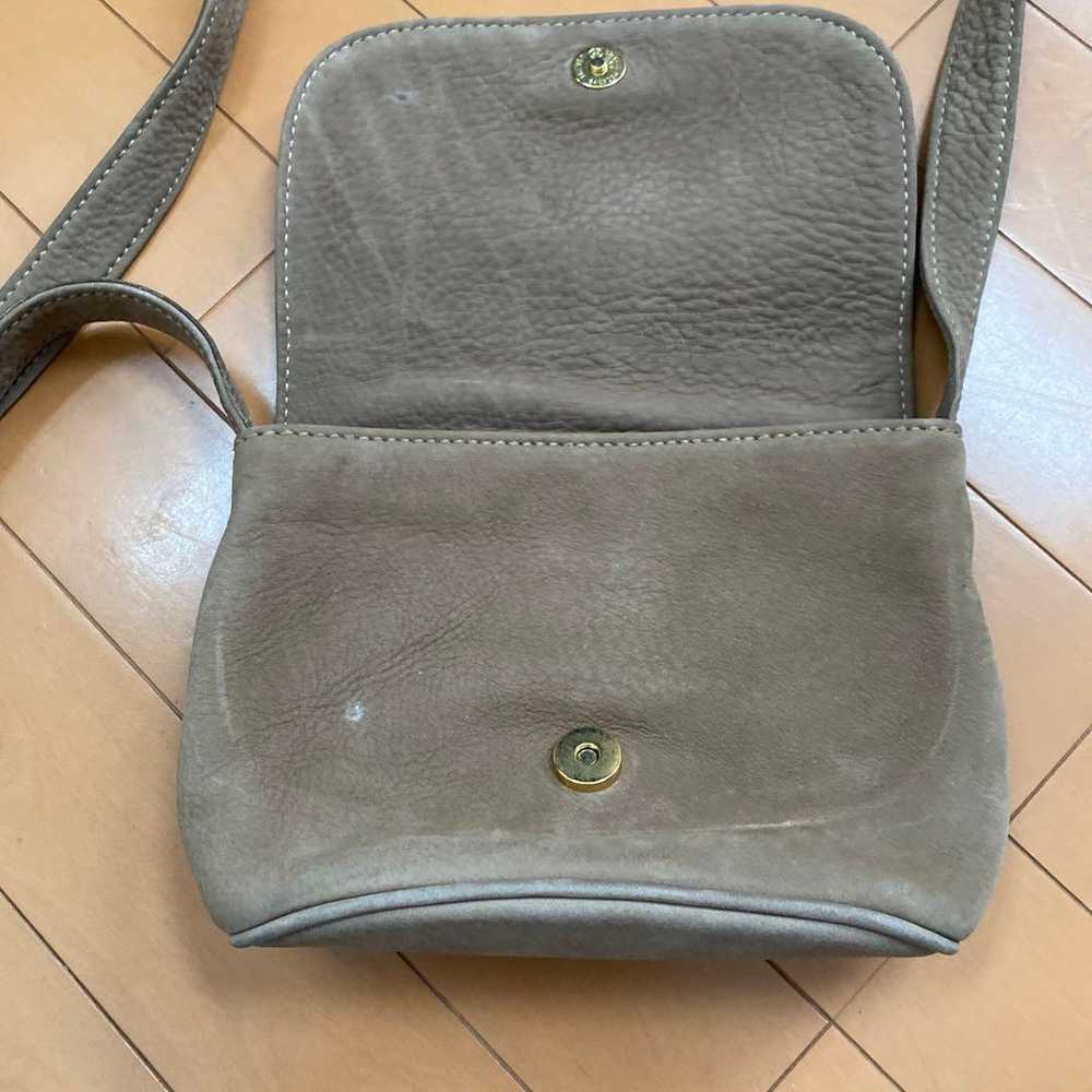 Old Coach COACH Shoulder Bag Gray Leather - image 4