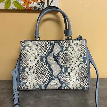 KATE SPADE LEILA SNAKE EMBOSSED MEDIUM TRIPLE COM… - image 1