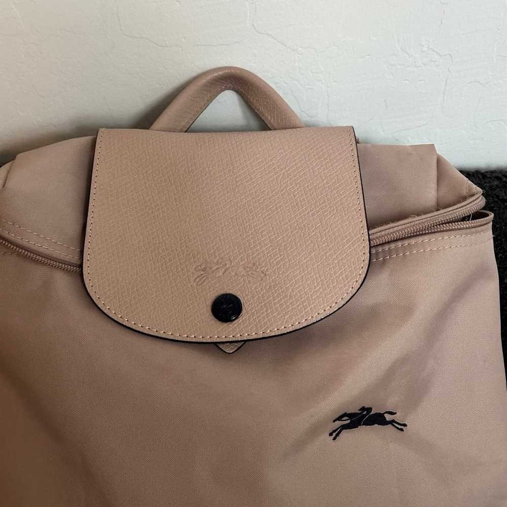 Longchamp le pliage light pink backpack - image 2