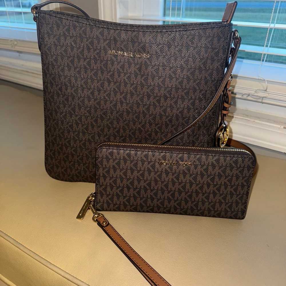 Michael Kors Messenger Crossbody and Wallet - image 1