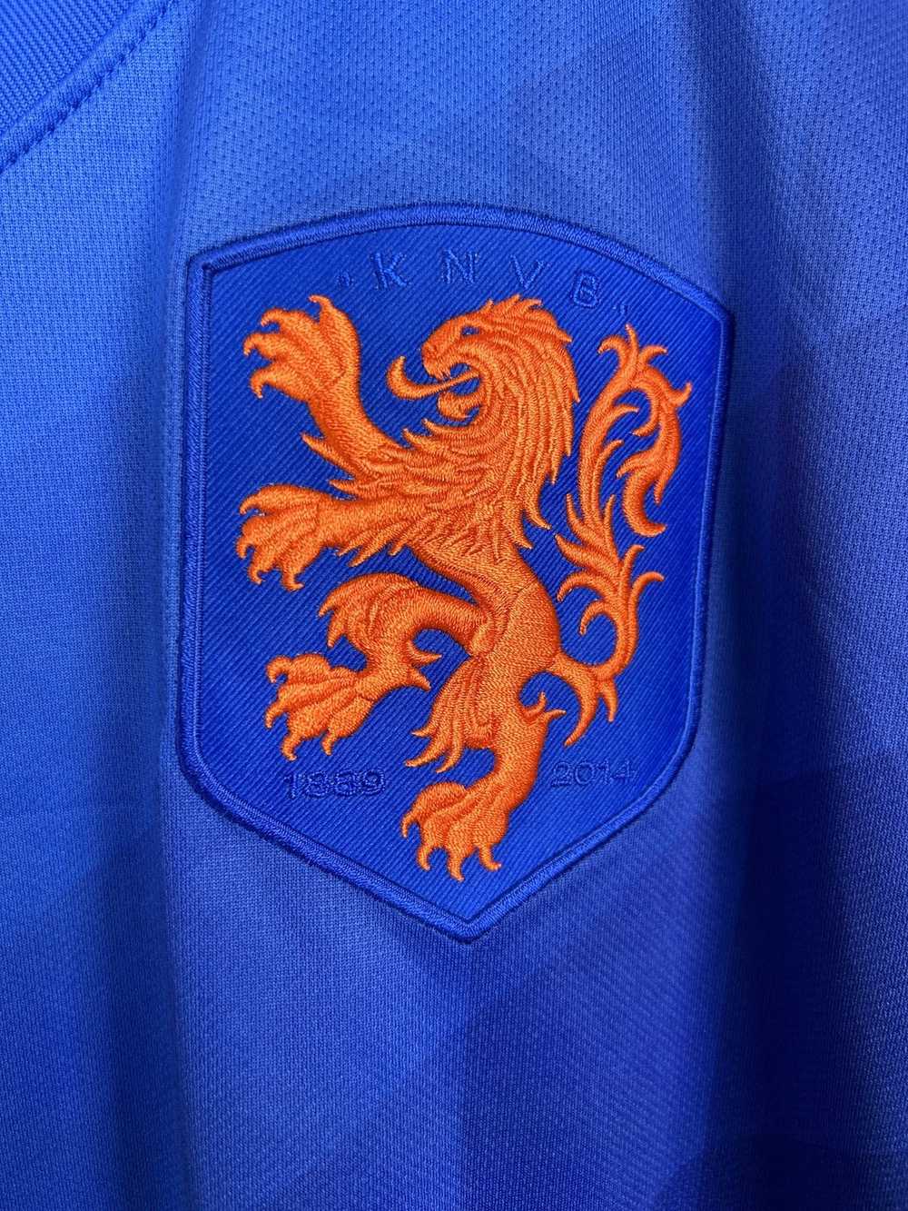 Nike × Soccer Jersey Vintage Nike Netherlands KNV… - image 4