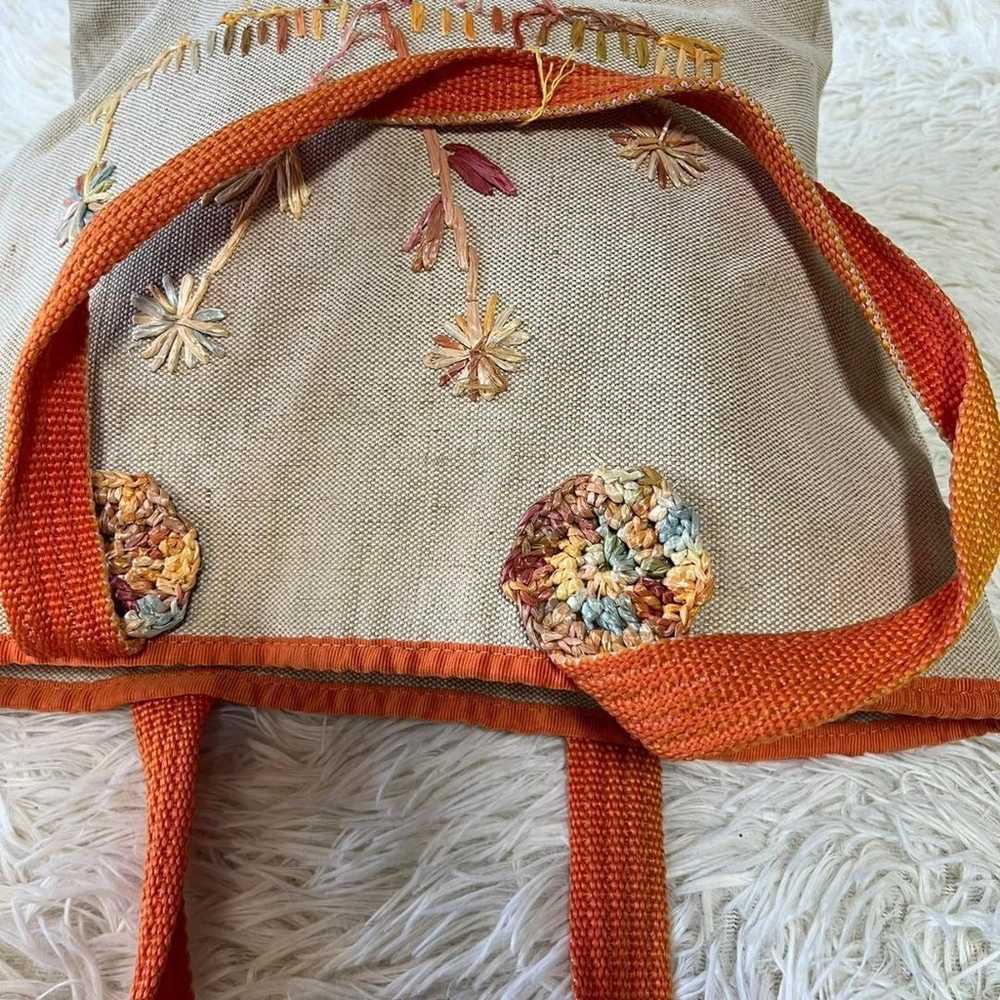 Handmade Shoulder Bag Canvas Embroidered Floral P… - image 7