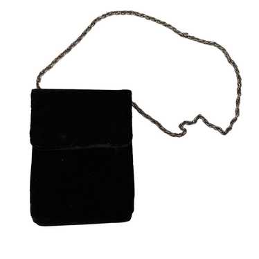 Simple Black Velvet Crossbody Purse Shoulder Bag … - image 1