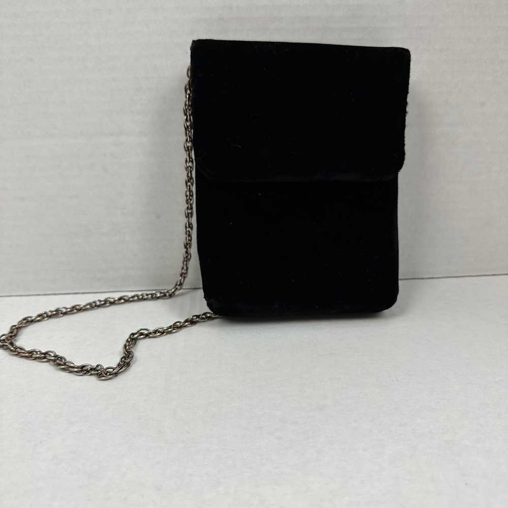 Simple Black Velvet Crossbody Purse Shoulder Bag … - image 2