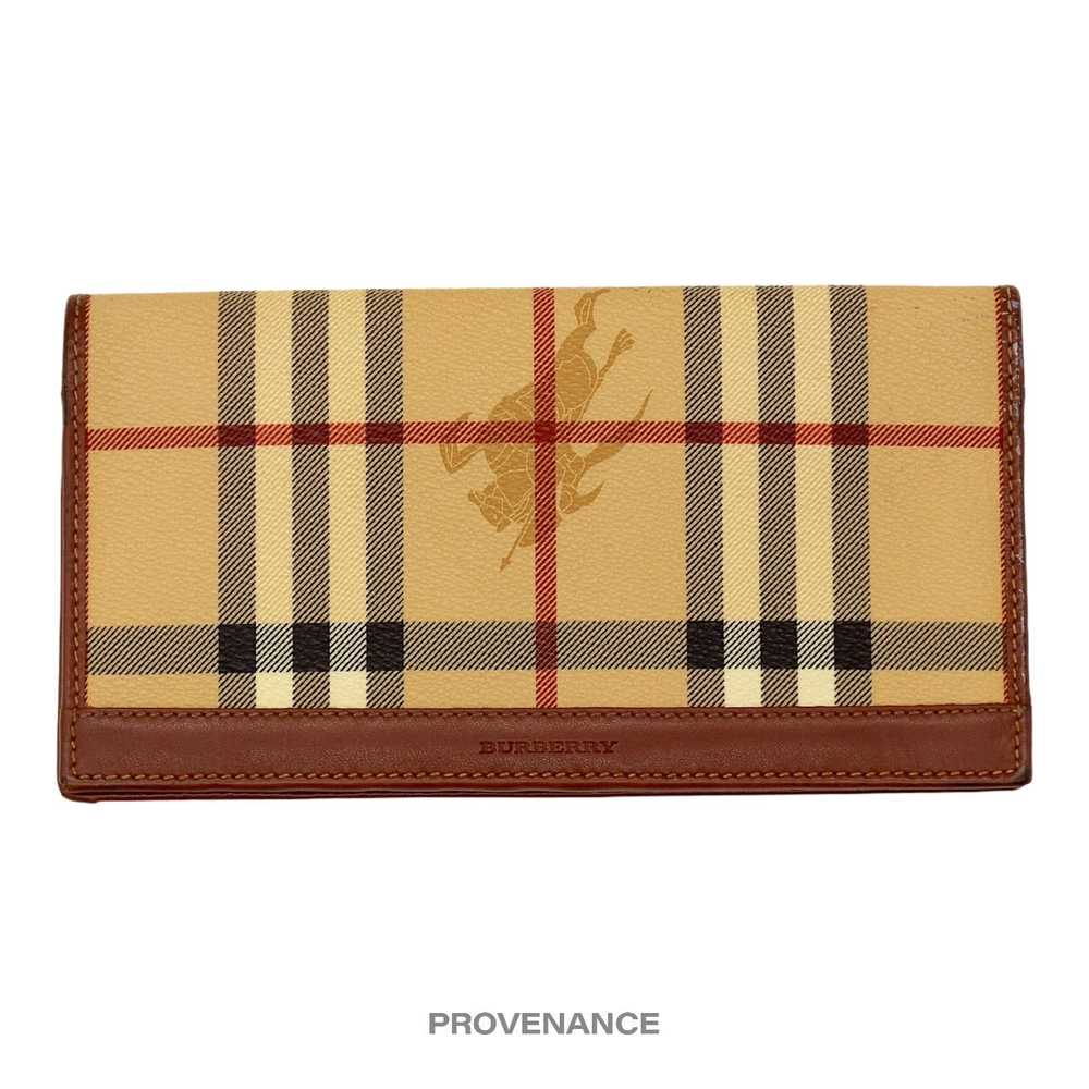 Burberry 🔴 Burberry Long Wallet - Nova Check Bro… - image 1