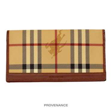 Burberry 🔴 Burberry Long Wallet - Nova Check Bro… - image 1