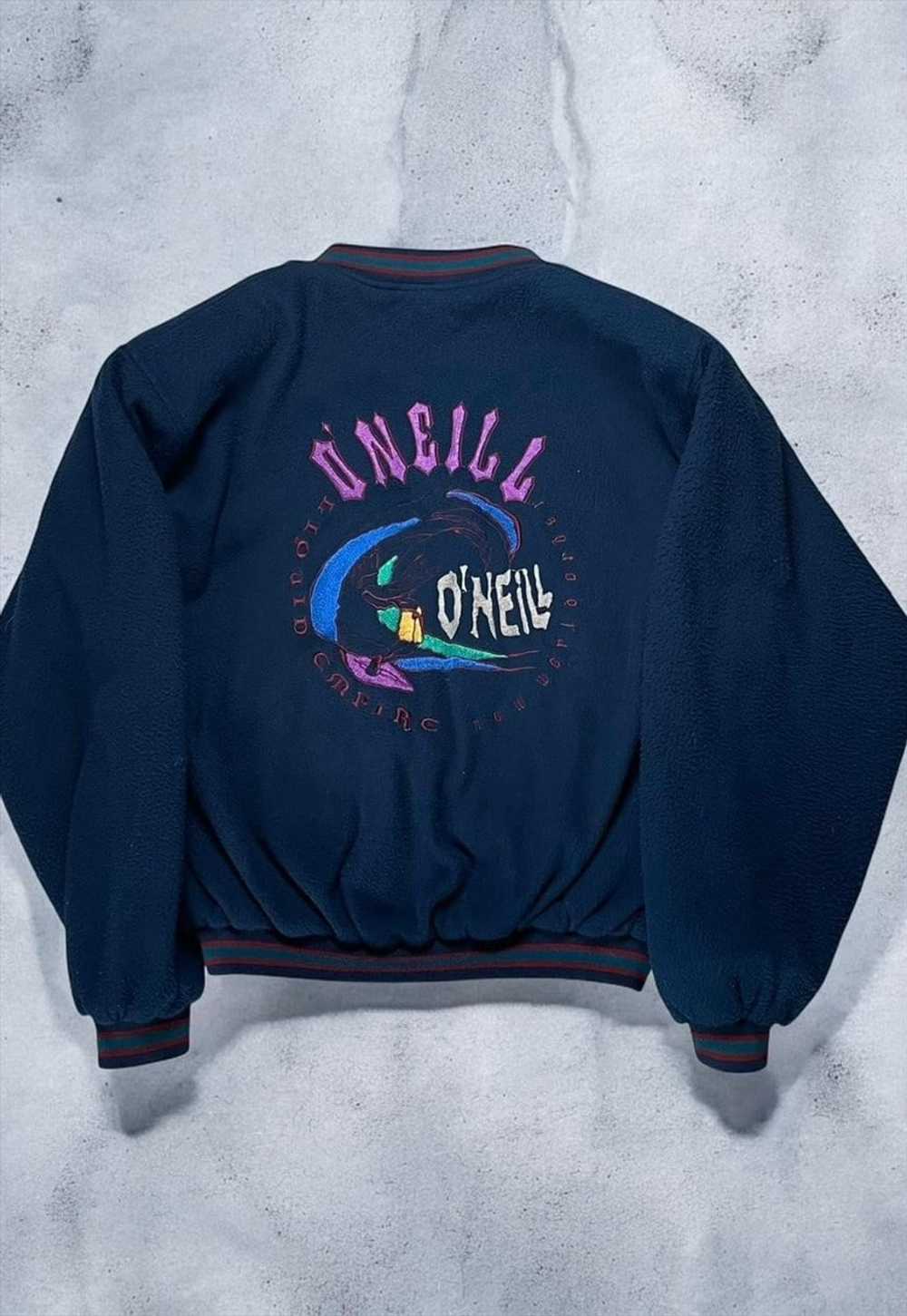 Vintage Mens O'Neill 90s Zip Up Fleece Bomber Jac… - image 1