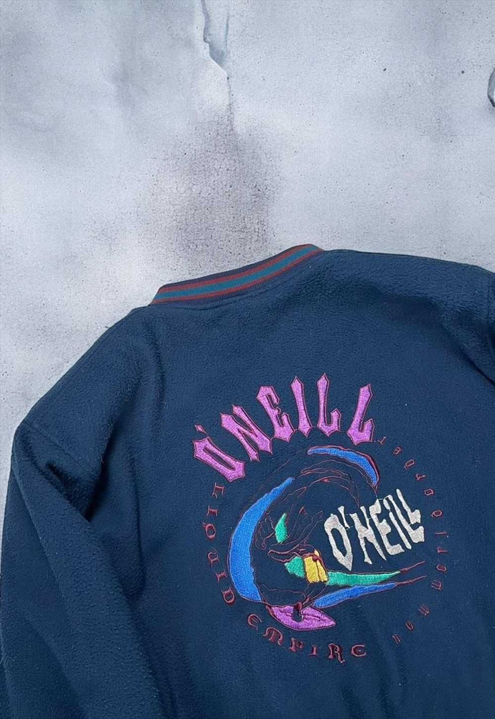 Vintage Mens O'Neill 90s Zip Up Fleece Bomber Jac… - image 3