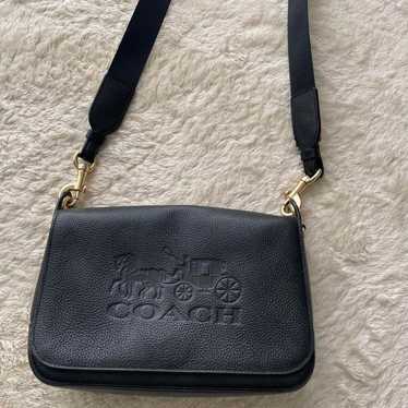 COACH Black Leather Shoulder Bag