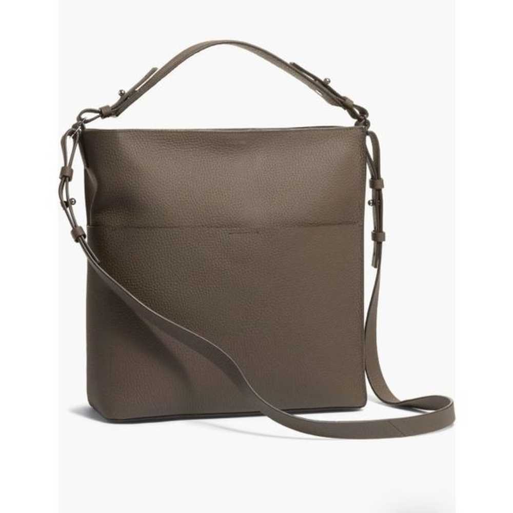 Allsaints Mast Pebbled Leather Shoulder Tote Cros… - image 1