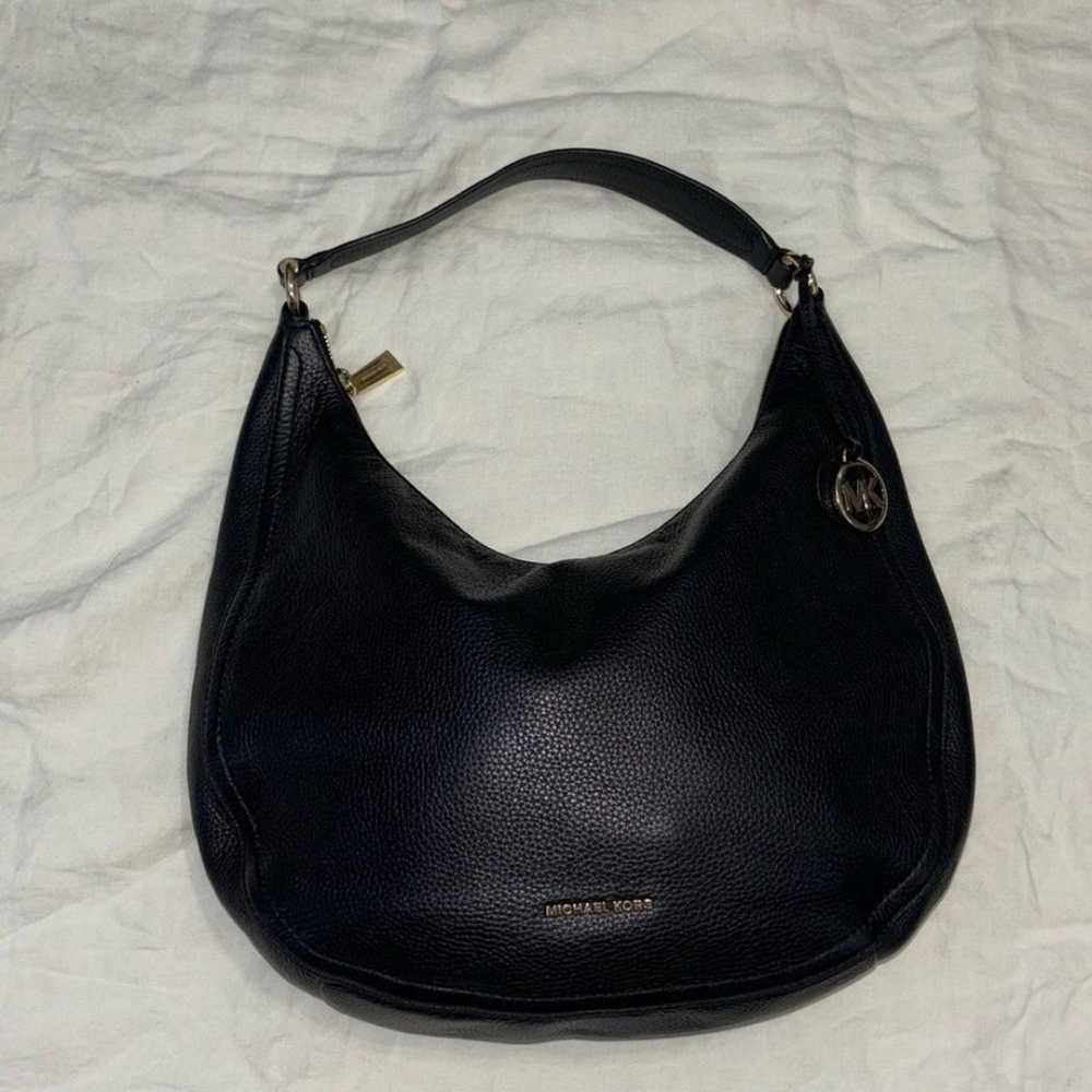 Michael Kors Lydia Black Leather Large Shoulder H… - image 12