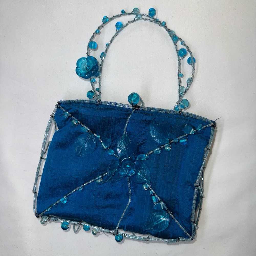 Vintage Beaded Wire Caged Bag Unique Purse - image 1