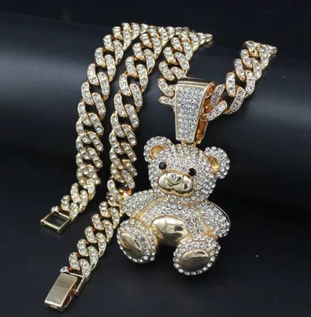 Chain × Jewelry × Streetwear Bear Pendant Necklac… - image 3