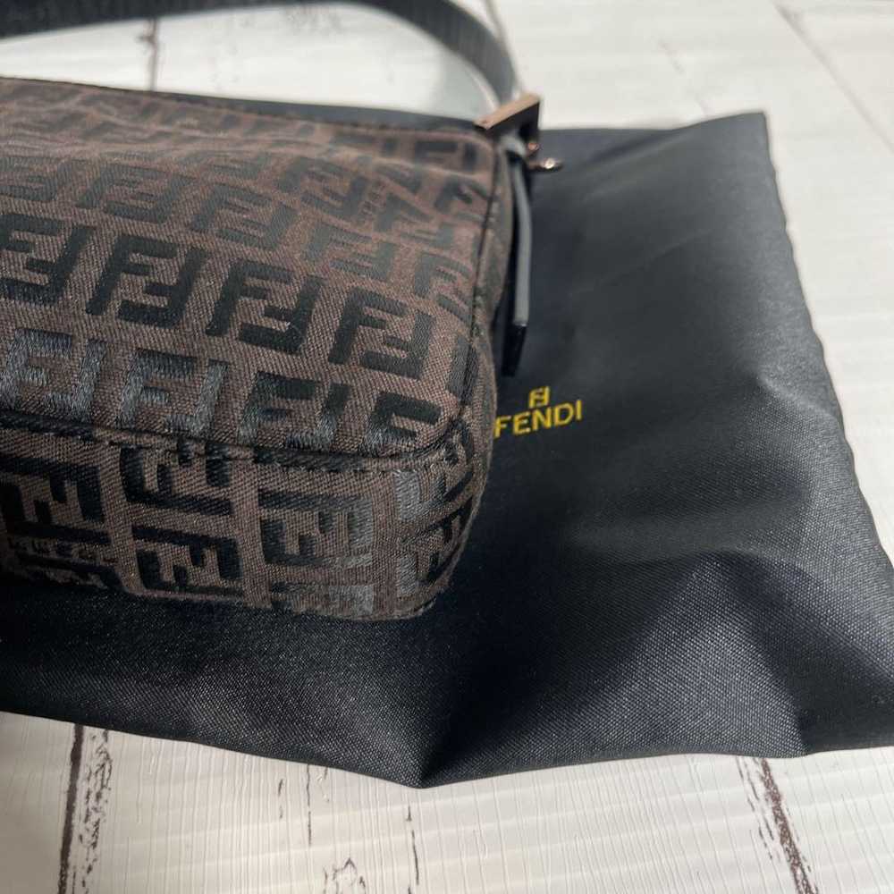 【Like New】FENDI Accessory Pouch Handbag Zucchino … - image 12