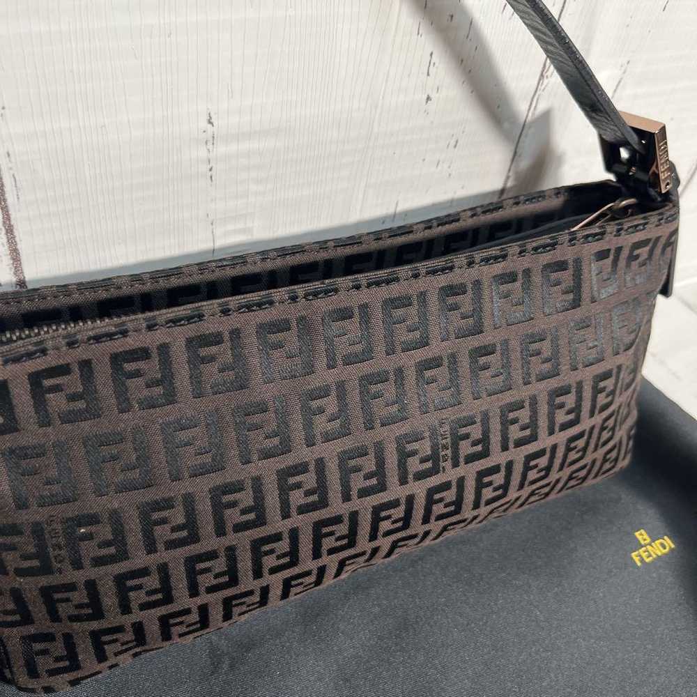 【Like New】FENDI Accessory Pouch Handbag Zucchino … - image 7