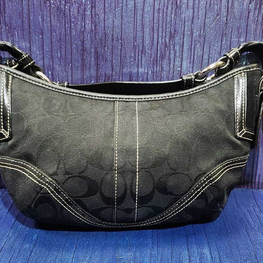 Vintage Coach Black Signature Soho Hobo Bag - image 1