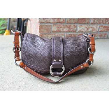 Vintage Coach Purse Handbag Pebbled Leather Brown… - image 1