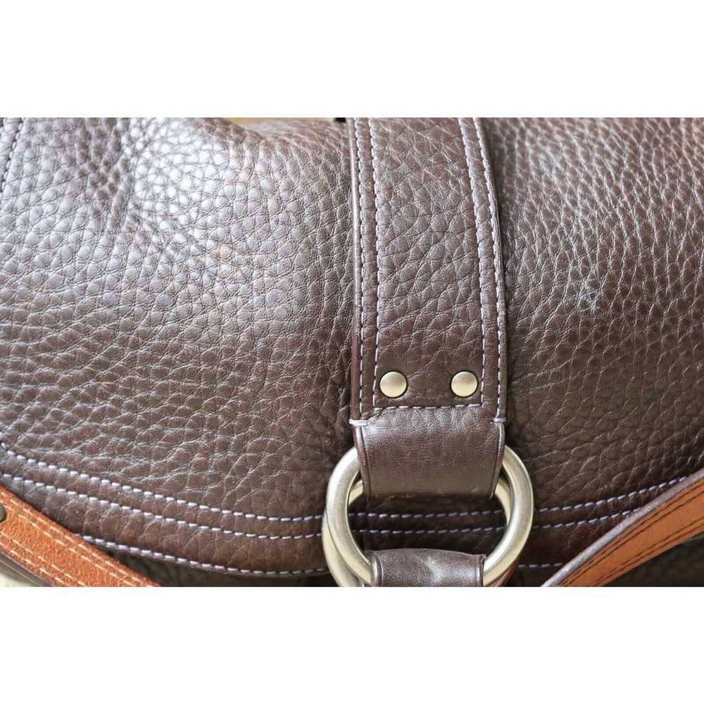 Vintage Coach Purse Handbag Pebbled Leather Brown… - image 3