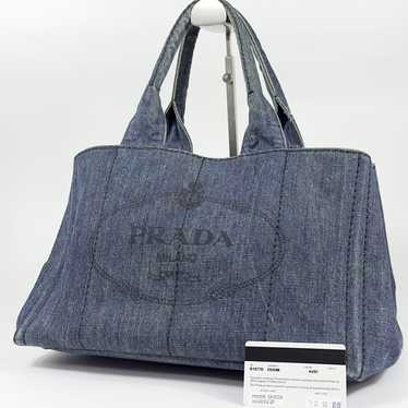 Excellent condition PRADA Denim Canapa Tote Bag Si