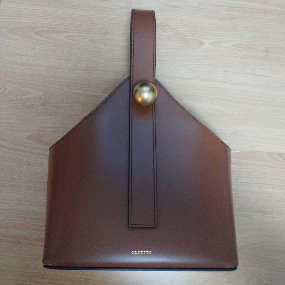 Orset United Arrows Purchase Brown Leather Handbag - image 7