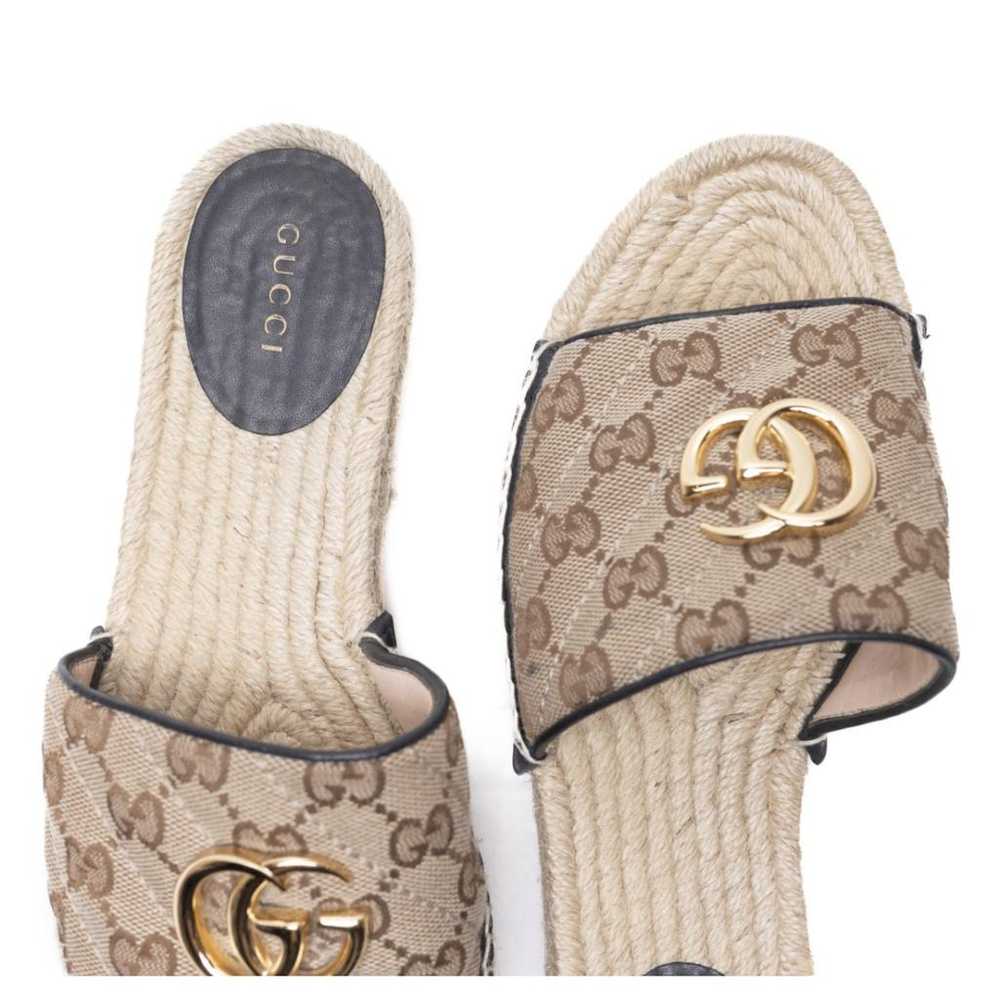 Gucci Double G cloth sandals - image 5