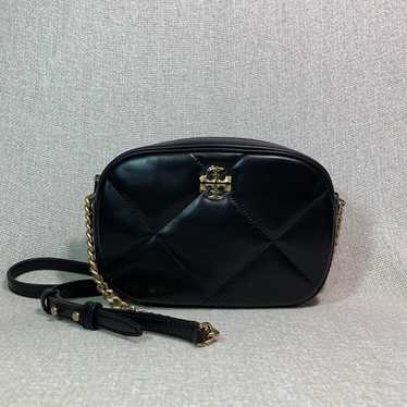 NEW Tory Burch Black Kira Diamond Quilt Camera Bag