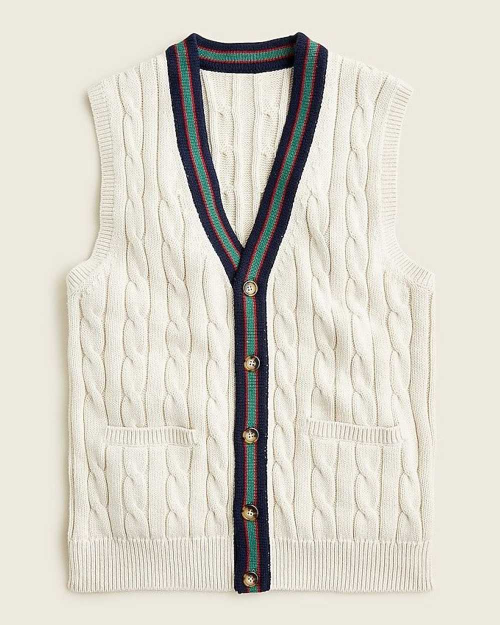 J.Crew J Crew Men’s Organic Cotton Varsity Cable-… - image 1