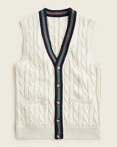 J.Crew J Crew Men’s Organic Cotton Varsity Cable-… - image 1