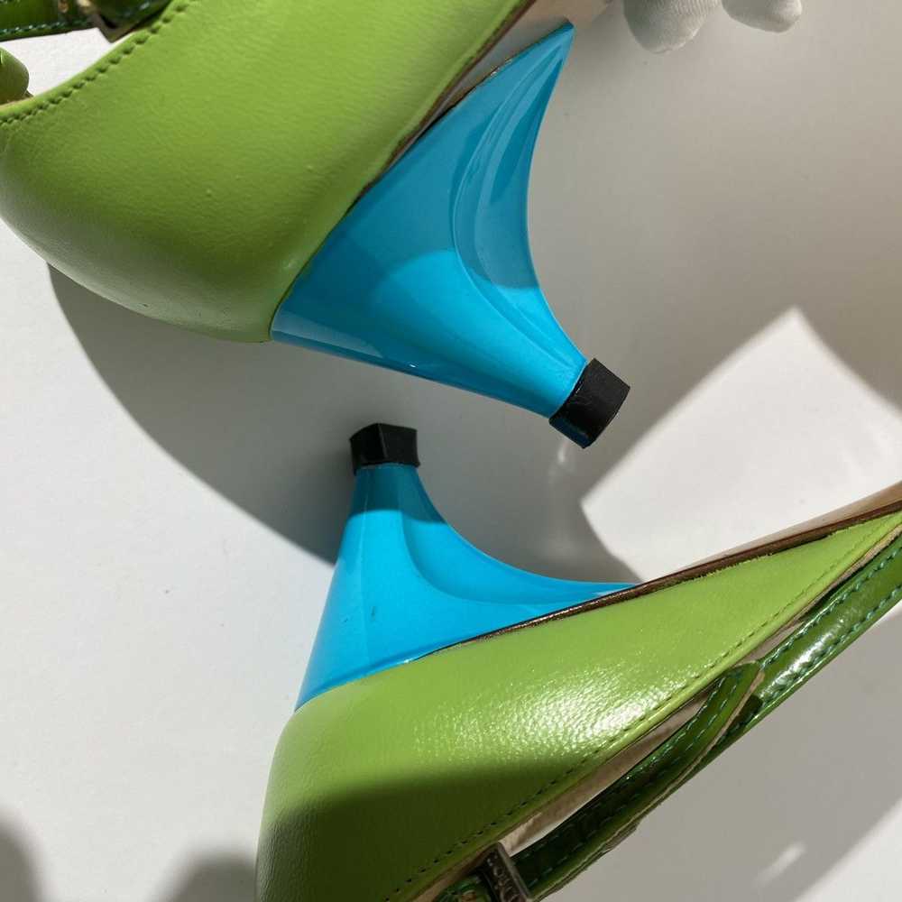 Dior Dior Early 2000s Green / Blue Pointed Toe Ki… - image 10