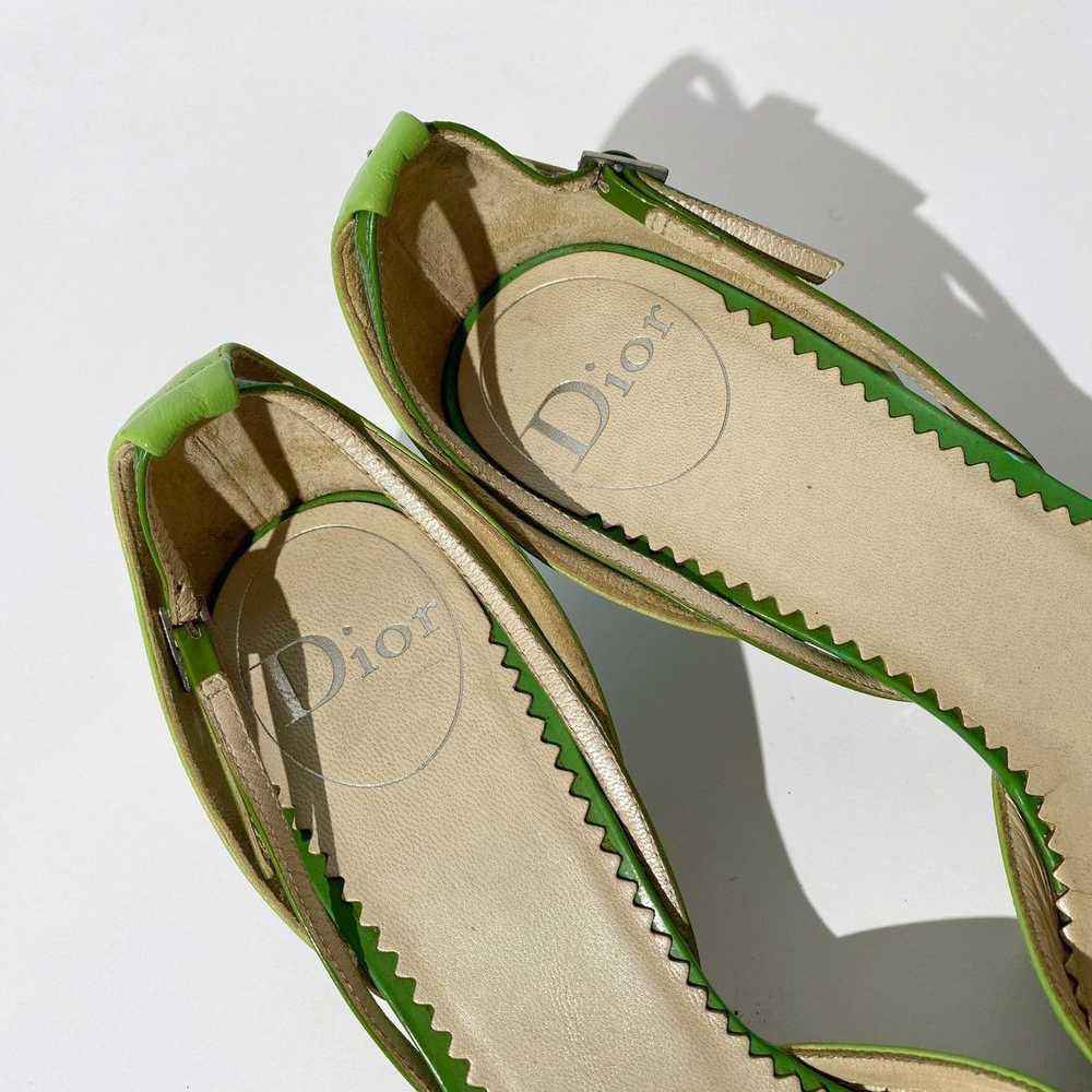 Dior Dior Early 2000s Green / Blue Pointed Toe Ki… - image 2