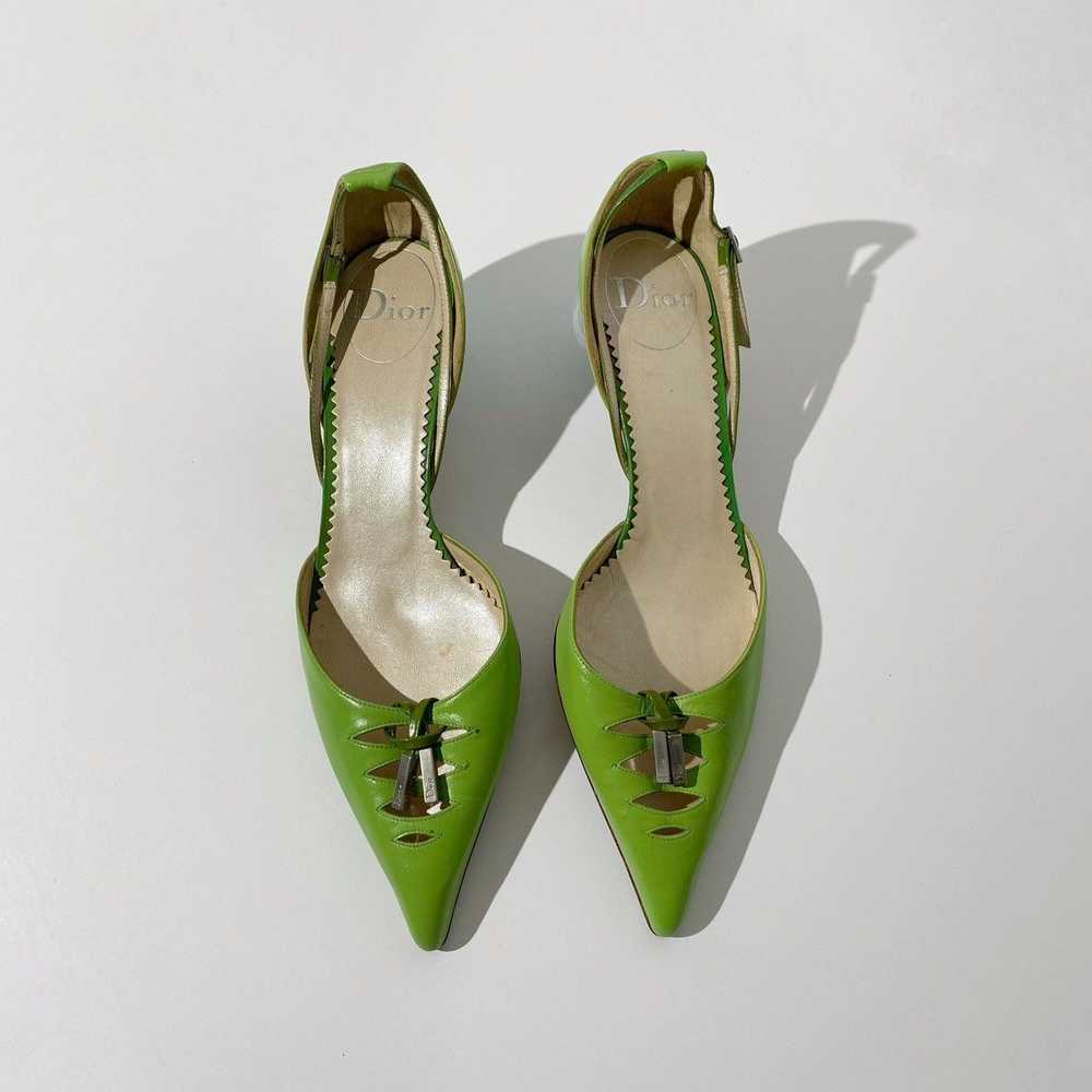 Dior Dior Early 2000s Green / Blue Pointed Toe Ki… - image 4