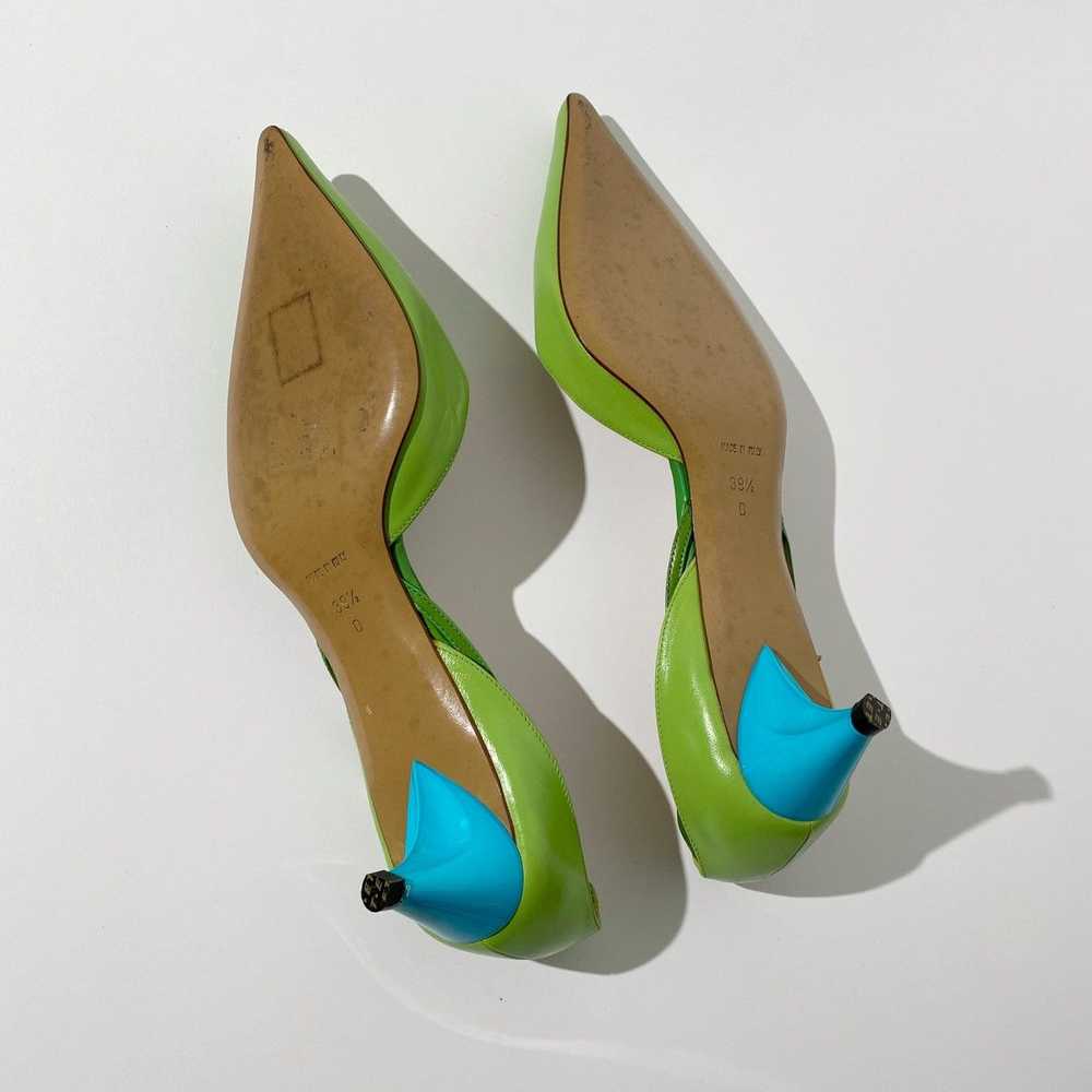 Dior Dior Early 2000s Green / Blue Pointed Toe Ki… - image 9