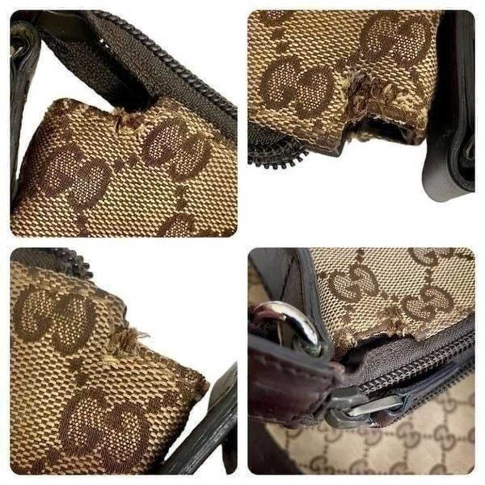 GUCCI GG Canvas Leather Crossbody Shoulder Bag - image 9