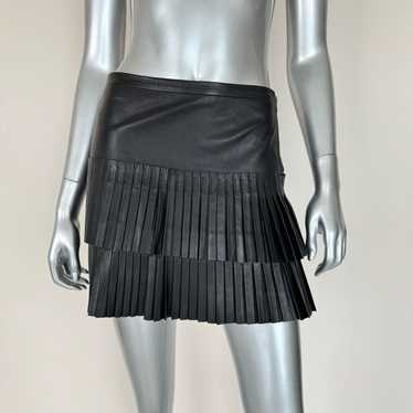 Bcbgmaxazria jehnifer faux leather laser cut mini skirt hotsell