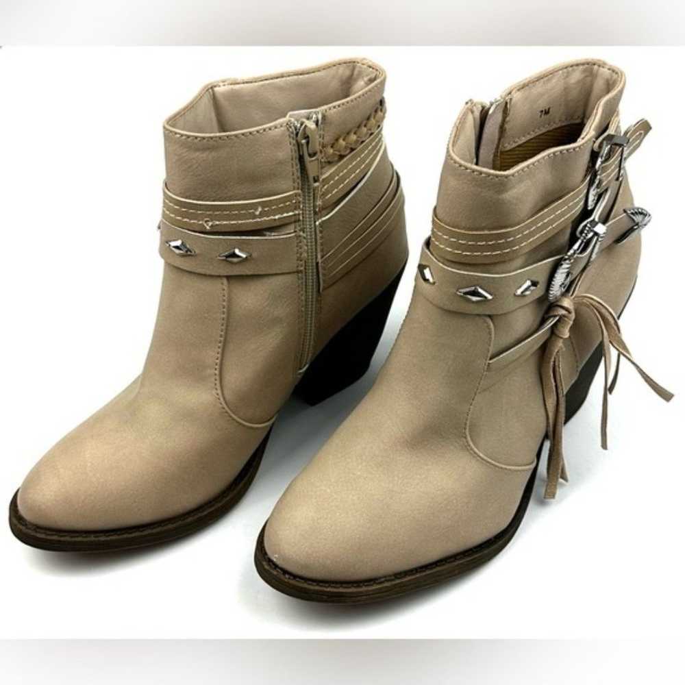 Jellypop Women's Ankle Booties Sz 7 Color Bone - image 3