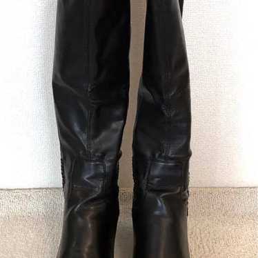 FRANCO SARTO Black Leather Long Boots