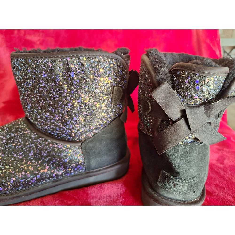 Uggs Shearling Mini Bow Cosmos Galaxy Glitter Boo… - image 5