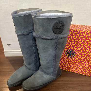 Tory Burch long boots, size 25 cm, gray.