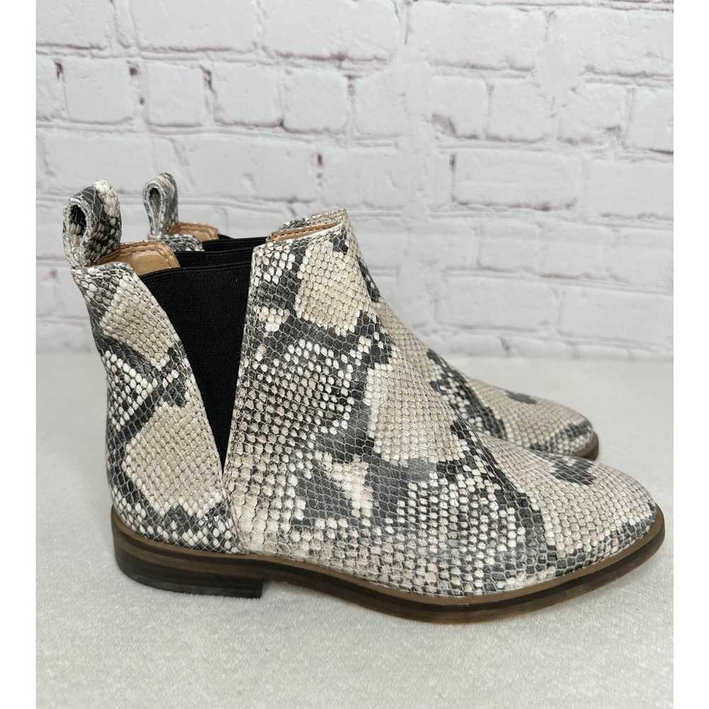 Lucky Brand Haylia Chelsea Boot Gray Black Snake … - image 3