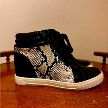 ALDO Zip lace high-top sneakers y2k・ギャル ALDO Lace Up/Zip Hi Top Hidden Wedged Women Sneakers Size 7